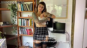 Horny Secretary in Miniskirt Sucks and Fucks While Talking Dirty