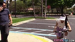 little latina eagerly sucks cock