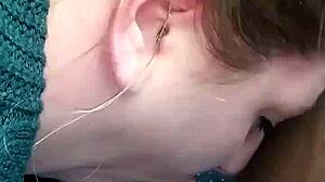 Sloppy blowjob in public outdoor setting!