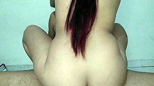 cheating housewife spreads pussy for friend's monster cock in standing fuck