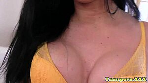 Watch This Trans Babe Spread Her Ass and Jerk That Cock!