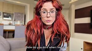 stepsister teaches how to play with dick and cum