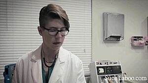 perverted doctor probes hot teen 18+ patient arya fae in uniform