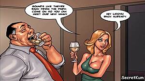 Cheating Husband Fucks Sexy Ebony Maid in Kitchen.