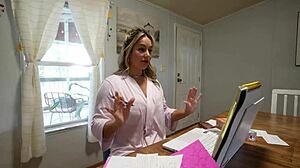 Step-mom rides big cock in doggystyle and blowjob scene