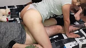 Best Friend's Wife Rides Hard In Doggystyle Christmas Fuck