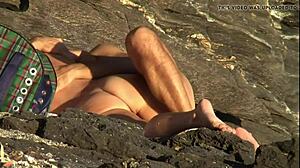 Mature Couple Fucks on Beach