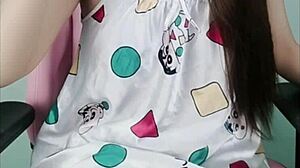 ninew thai girl plays with pussy in uniform costume