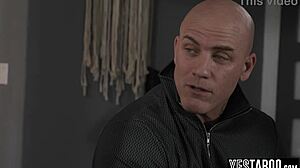 Protective stepdad removes stepdaughter's chastity belt for sex