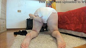 I masturbate in my big dirty diaper