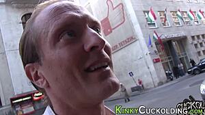 blonde babe rides big cock in humiliation