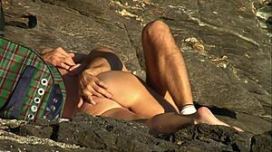 Mature Couple Fucks on Beach