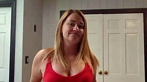 i watch my wife strip to music teasing her big tits