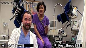 freshman gets mandatory hitachi orgasm from nurse - jackie banes