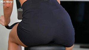 Busty babe Kitana tempts housemates into DP threesome