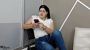 two young women engage in sensual activities at home during the night