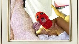 Oh no, I got caught as the student with glasses and tattoos, she says while getting deepthroat face fucked and doggystyle pounded in latex gloves.