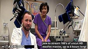 freshman gets mandatory hitachi orgasm from nurse - jackie banes