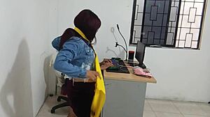 Neighbor gets horny and shows off her ass in front of the camera