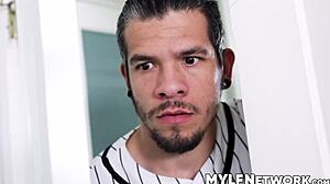 blaten lee was a sexy milf who was restless although she had the comfort of her husband right beside her