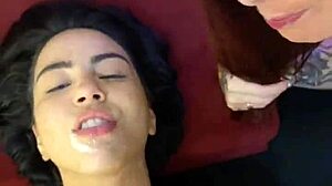 Brunette Babe With Big Tits Kisses Latina At Party