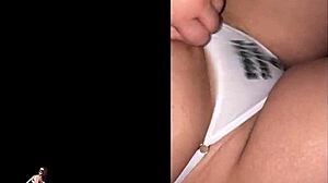 glory hole action leaves whore wife's asshole gaping while husband watches her get fucked by young friend.