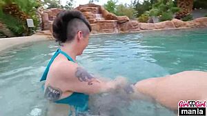 Watch Shelby Paris, this milf PAWG, devour pussy in lingerie!