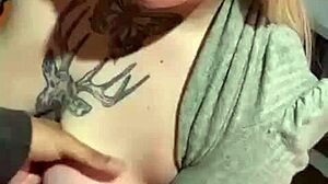 Beautiful latina goddess with tattoo begs for sloppy attention in mouth