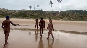 Do Beautiful Blonde and Latina Teens Enjoy Fucking on the Beach to Admire Nature in Interracial Anal?