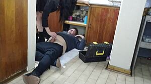 Boss ladies bent over for rough doggy fucking!