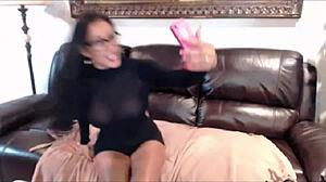 Dildo Fucking Show with Maxine X Using Long Toys on Wet Pussy and Big Tits