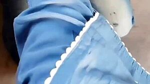 Do you worship her feet in this BDSM outdoor scene?