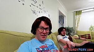 british newbie tricked into blowjob and facial.