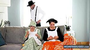 Curvy Amish girl Jessie Rogers offers her fat body for intense fucking with toys