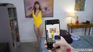 Stepsister in Glasses Gives Stepbro a Deep Wet Blowjob