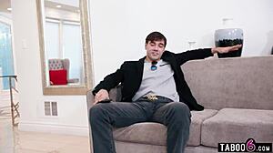 young guy enjoys group fun with five blonde milfs