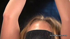 Gagged Blonde Throat Fucked