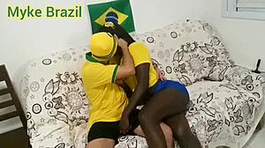 fernanda chocolate goes to myke brazil's house to watch the world cup game and see the result