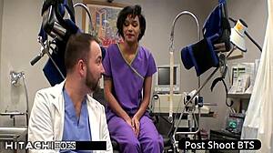 freshman gets mandatory hitachi orgasm from nurse - jackie banes