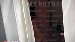 Married slut caught masturbating to her own fucking video!