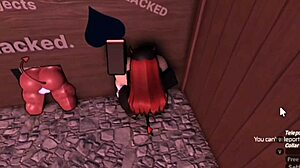 Oh man, that smug girl just couldn't wait to get fucked in Roblox fan request 2! 😏