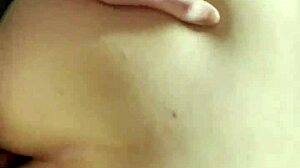 he thrusts into the gaping bbw's ass in the kitchen, filling her pussy with cum