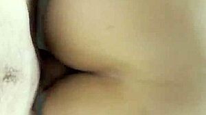 he thrusts into the gaping bbw's ass in the kitchen, filling her pussy with cum