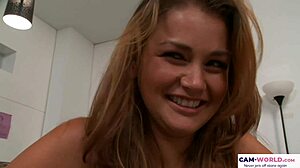 Babe explores new toy and enjoys the experience.