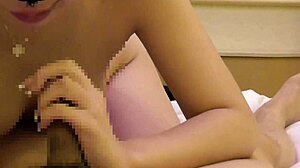 when i asked the big-breasted japanese beauty for a blowjob in the bedroom, she eagerly gave me one.