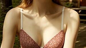 Girls In Underwear Hanging Out At Cabin In Woods