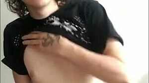 cute tranny moans loudly while masturbating to orgasm!