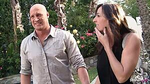 Step aunt catches teen masturbating and joins for threesome