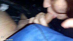 hey you see my friend giving that blowjob in the car she just loves sucking it