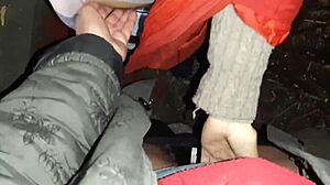 our autumn romantic sex in a hut - lesbian illusion girls with passionate pussy, cum, orgasm, brunette pov, masturbation